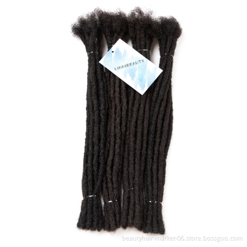 LinniBeauty Human Dreadlock Extensions Vendors,0.8cm Dread locks Hair,Free Sample 100% Handmade Human Hair Dreadlock Extension